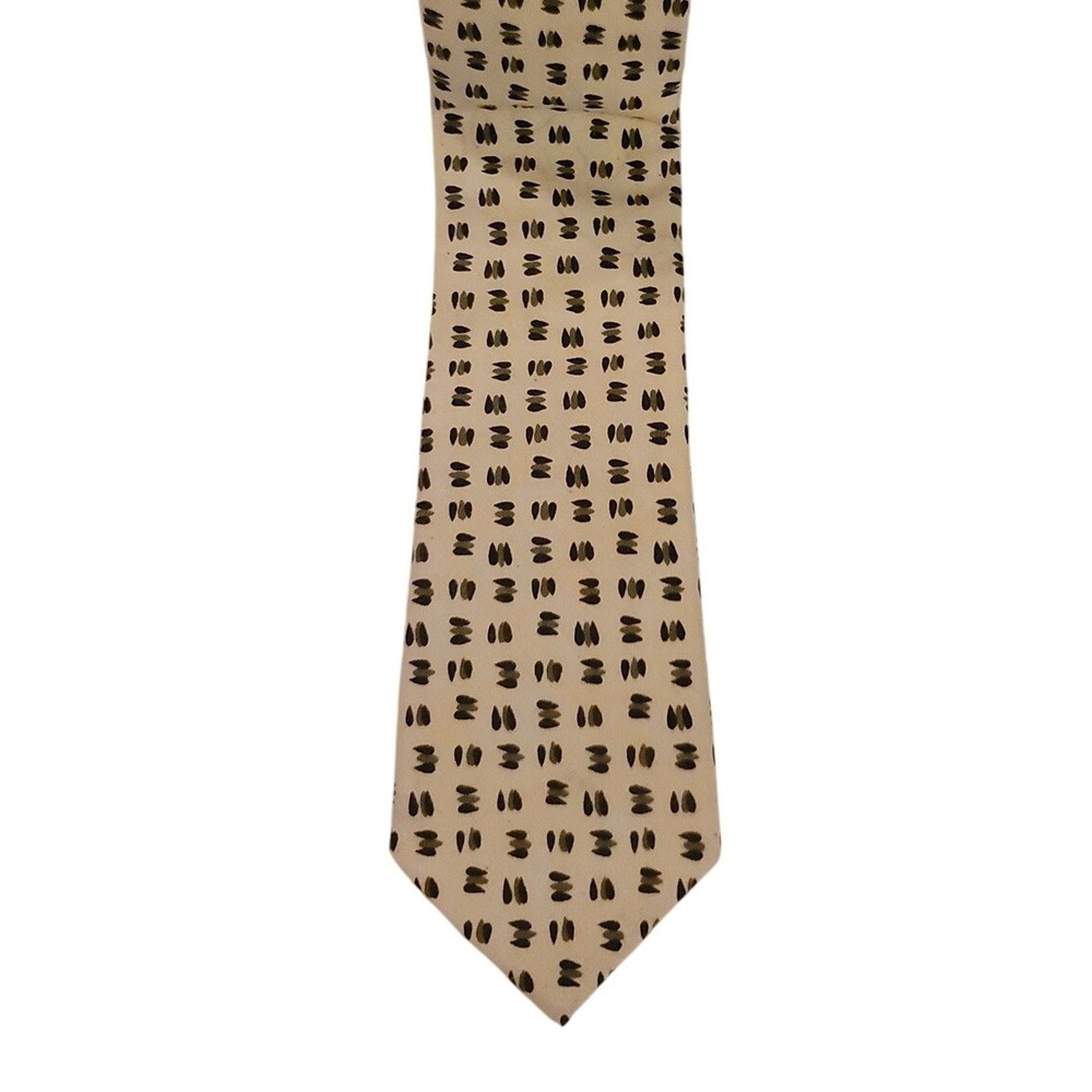 Tommy Hilfiger Necktie Cream Patterned Business Casual‎ Career